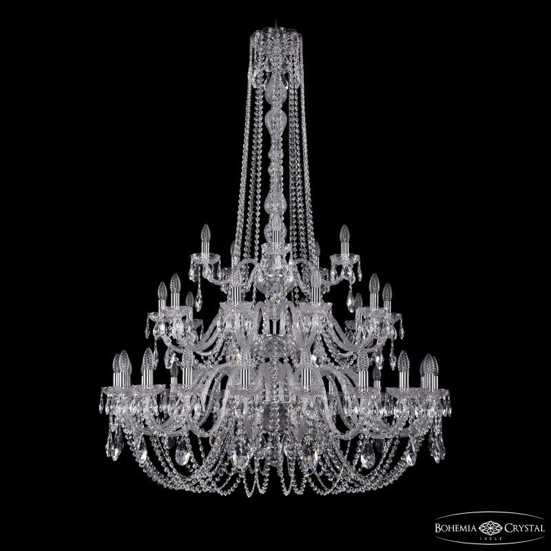 Подвесная люстра Bohemia Ivele Crystal 1402/20+10+5/400/h-158/3d Ni