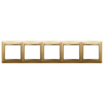 Рамка 5-постовая Legrand Valena матовое золото 770305
