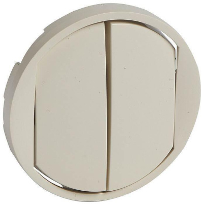 Лицевая панель Legrand Celiane выключателя двухклавишного слоновая кость 066201