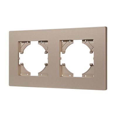 Рамка на 2 поста пластиковая Arlight FRM-PERIO-PL-2-GD 049753