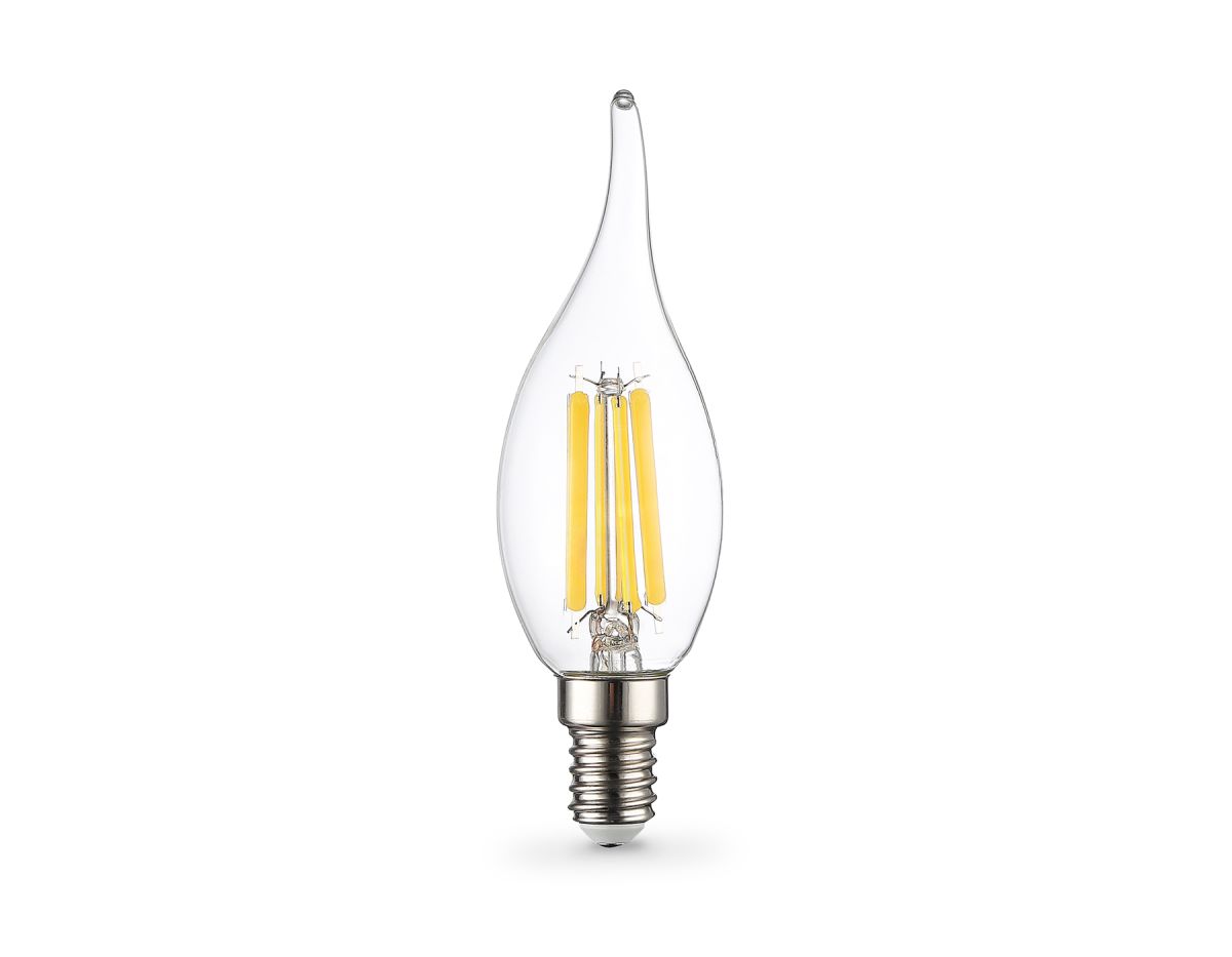 Филаментная светодиодная лампа Ambrella Light Bulbing E14 15W 4000K свеча на ветру 351524