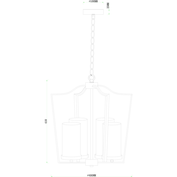 Подвесная люстра Arte Lamp Nuvola A7017SP-4BK