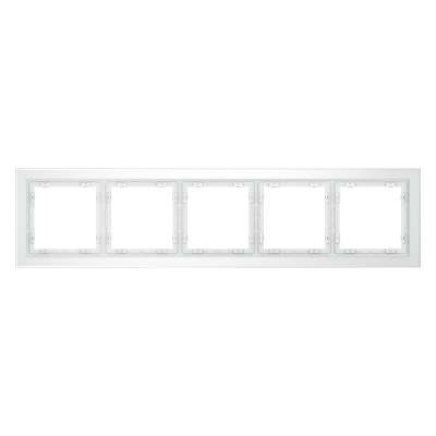 Рамка на 5 постов Voltum S70 VLS110502 (белый,матовый,стекло)