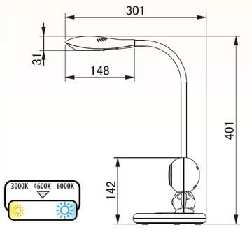 Настольная лампа Horoz Merve 049-009-0005 HRZ00000680
