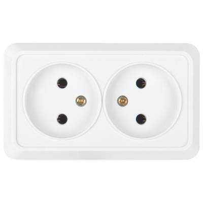 Розетка двойная 2П General Альфа 477008