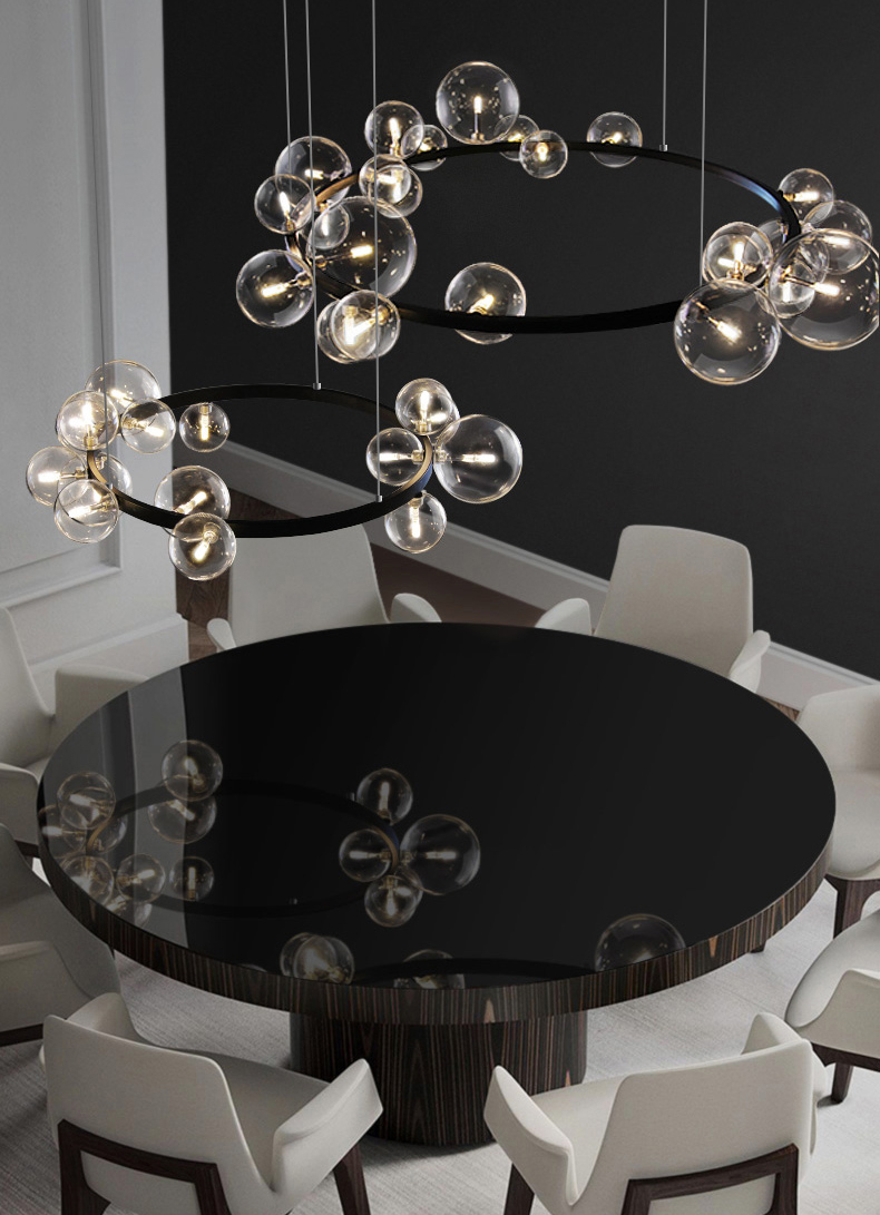 Подвесной светильник Delight Collection Art Deco Bubble 8828P/L black/clear