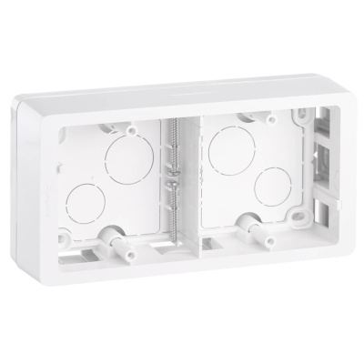Коробка накладного монтажа 2-постовая Legrand Celiane белая 080242