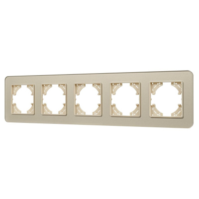 Рамка на 5 постов стеклянная Arlight FRM-OMALI-SFGS-5-GD 049723