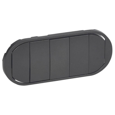 Лицевая панель Legrand Celiane выключателя пятиклавишного графит 067905