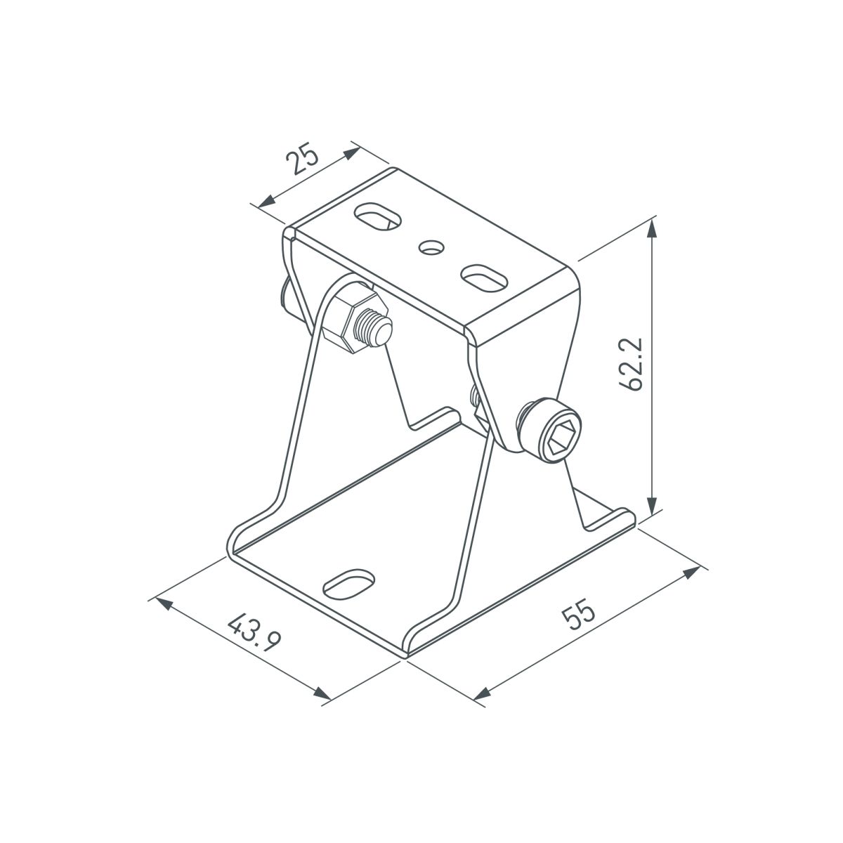 Комплект поворотных держателей для профиля Arlight SL-LINE поворотный (Металл) 059045