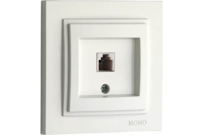 Розетка телефонная Rj45 Cat3 Mono Electric Despina жемчуг 102-252505-124