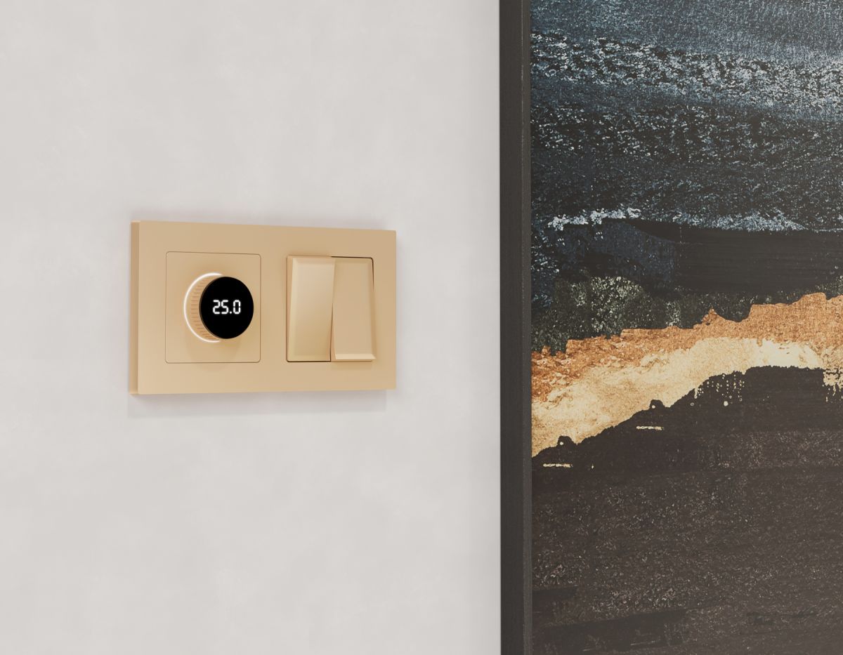 Комплект механизм 2-клавишного перекрестного выключателя 10A-250V Alfa Шампань Quant Ambrella Volt MA603030 (AP6030, VM125)