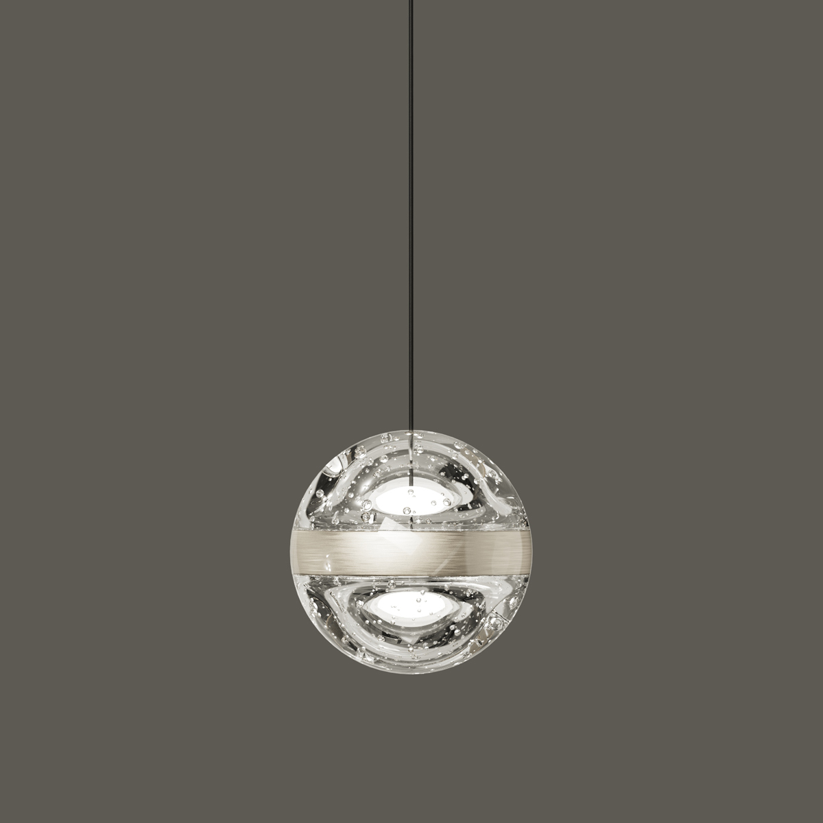 Подвесной светильник Delight Collection Frizzante MD23030088-1A nickel/clear