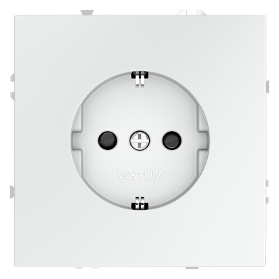 Розетка со шторками Voltum S70 VLS040202 (белый матовый)