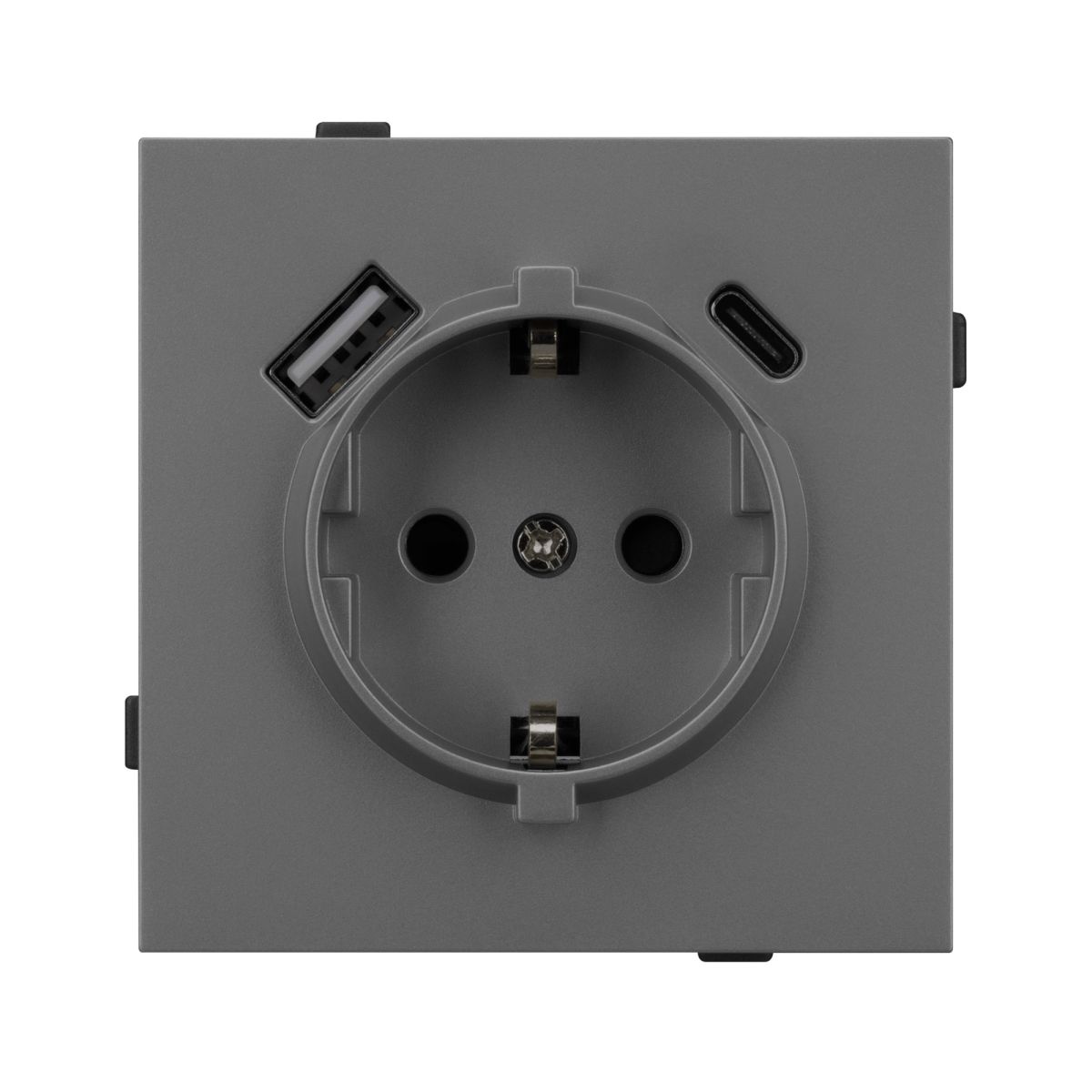 Механизм розетки с USB зарядкой Arlight SCT-TENDO-MUAC-SFPL-GR (230V, 16A) 054609