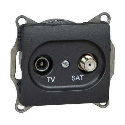 Розетка TV-SAT оконечная 1DB Systeme Electric Glossa Антрацит GSL000797