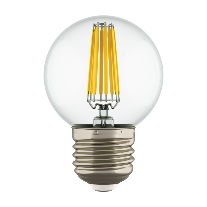Лампа светодиодная филаментная Lightstar LED Filament E27 6W 4000K шар прозрачный 933824