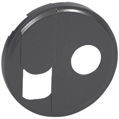 Лицевая панель Legrand Celiane розетки RJ45+ТV тип F графит 067939