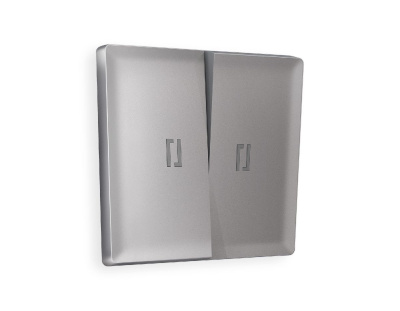 Лицевая панель для выключателя двухклавишного с подсветкой Ambrella Volt Alfa AP5040