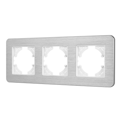 Рамка на 3 поста алюминиевая Arlight FRM-AKIRY-AL-3-SR 049728