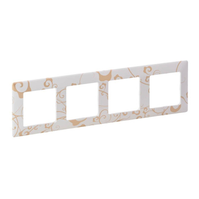 Рамка 4-постовая Legrand Valena Life Ампир белый 754104