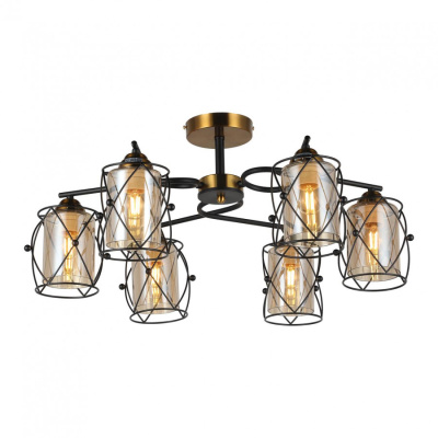 Люстра на штанге IMEX Dream MD.1023-6-S-BK+GBR