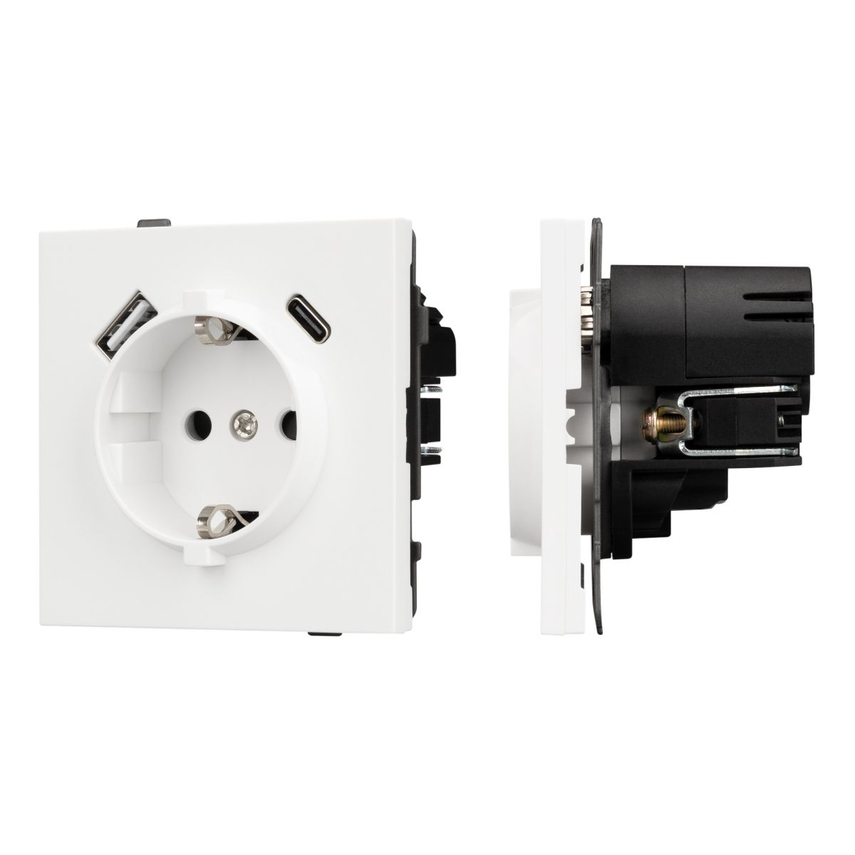 Механизм розетки с USB зарядкой Arlight SCT-TENDO-MUAC-SFPL-WH (230V, 16A) 054610