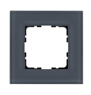 Рамка 1-постовая, стекло Маренго Jasmart G-Glass G1001GC