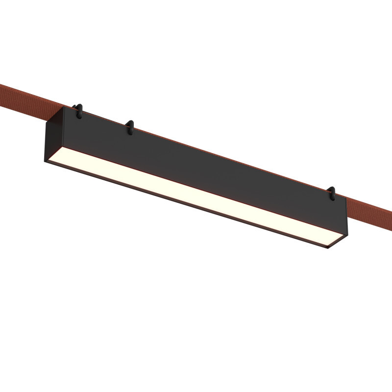Трековый однофазный светильник Denkirs Belty linear DK5674-BK