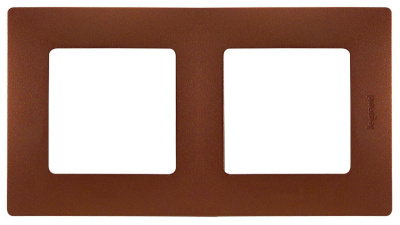 Рамка 2-постовая Legrand Etika какао 672572