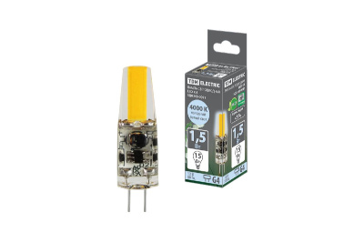 Лампа светодиодная TDM Electric G4 1,5W 4000K прозрачная SQ0340-0091