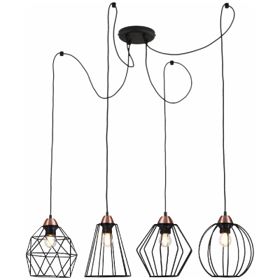 Подвесная люстра Illumico IL2001-4PC-05 BK ROSE GD