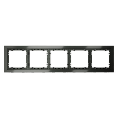 Рамка на 5 постов Voltum S70 VLS110506 (титан, стекло)