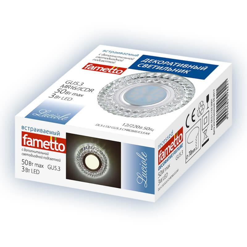 Встраиваемый светильник Fametto Luciole DLS-L132 GU5.3 Chrome/Brown