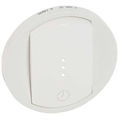 Лицевая панель Legrand Celiane выключателя одноклавишного с выдержкой времени белая 068037