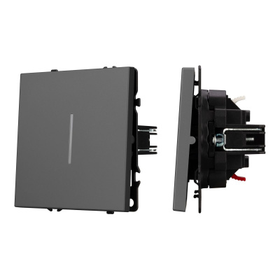 Механизм выключателя одноклавишный непроходной Arlight LED SWT-NOBE-MK01-SFPL-L-GR (230V, 10A) 054260