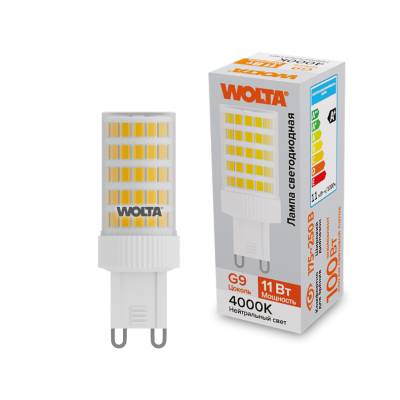 Светодиодная лампа WOLTA 11Вт 4000K G9 кукуруза матовая WSTD-JCD-11W4KG9-C