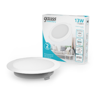 Встраиваемый светильник Gauss Elementary Downlight 997420212