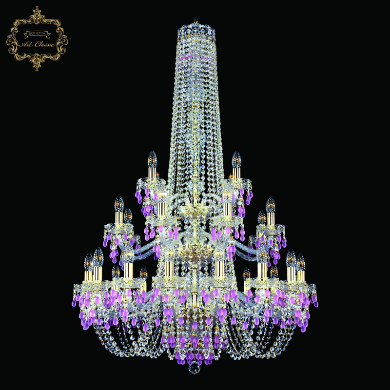 Подвесная люстра Art Classic 11.24.16+8+4.300.3d.h-128.Gd.V7010