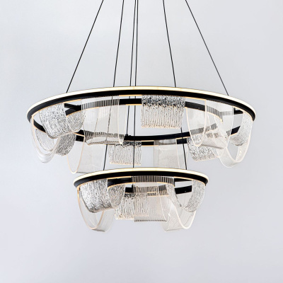 Подвесная люстра LED4U L7706-800-460 BK