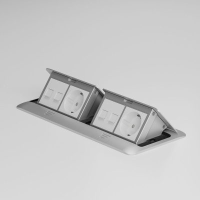 Блок розеточный выдвижной Werkel Slot 8 модулей 4690389211737 W8078065 a069367