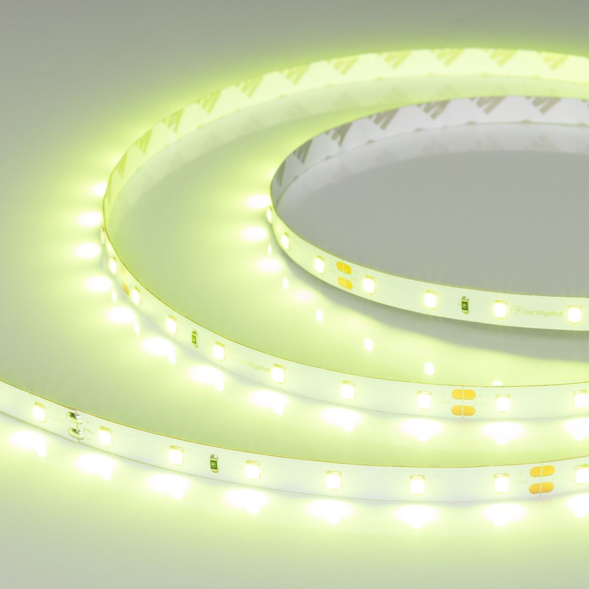 Светодиодная лента Arlight RT-A60-8mm 24V Spring Green (4.8 W/m, IP20, 5m) 055382