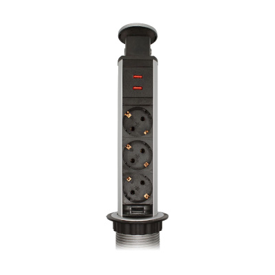 Блок розеток 105S (J) (3 секции + 2 USB) Mebax 00-00003152