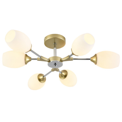 Люстра на штанге Seven Fires Bergin SF3369/6C-GD-CR-WT