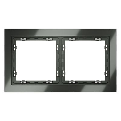 Рамка на 2 поста Voltum S70 VLS110206 (титан, стекло)