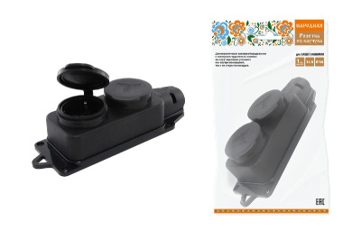 Розетка двухместная с заглушками TDM Electric SQ0612-0037