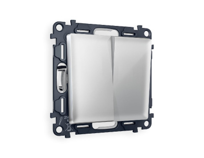 Комплект механизма 2-кл проходного выключателя Ambrella Volt Alfa MA403020