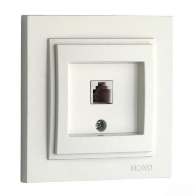 Розетка телефонная Rj45 Cat3 Mono Electric Despina слоновая кость 102-010005-124