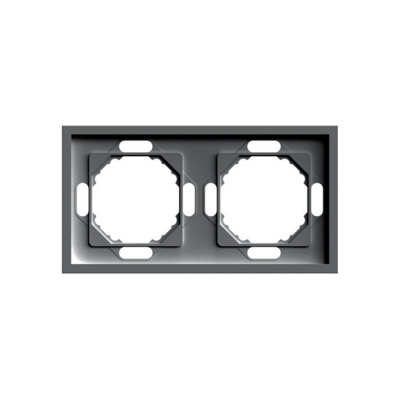 Рамка 2-местная Stekker Эмили PFR00-5002-09 антрацит soft touch 49937