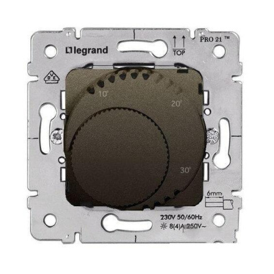 Термостат Legrand Galea Life с НЗ контактом темная бронза 775684